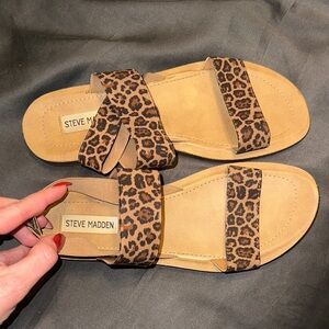Steve Madden Brown Leopard Sandals
